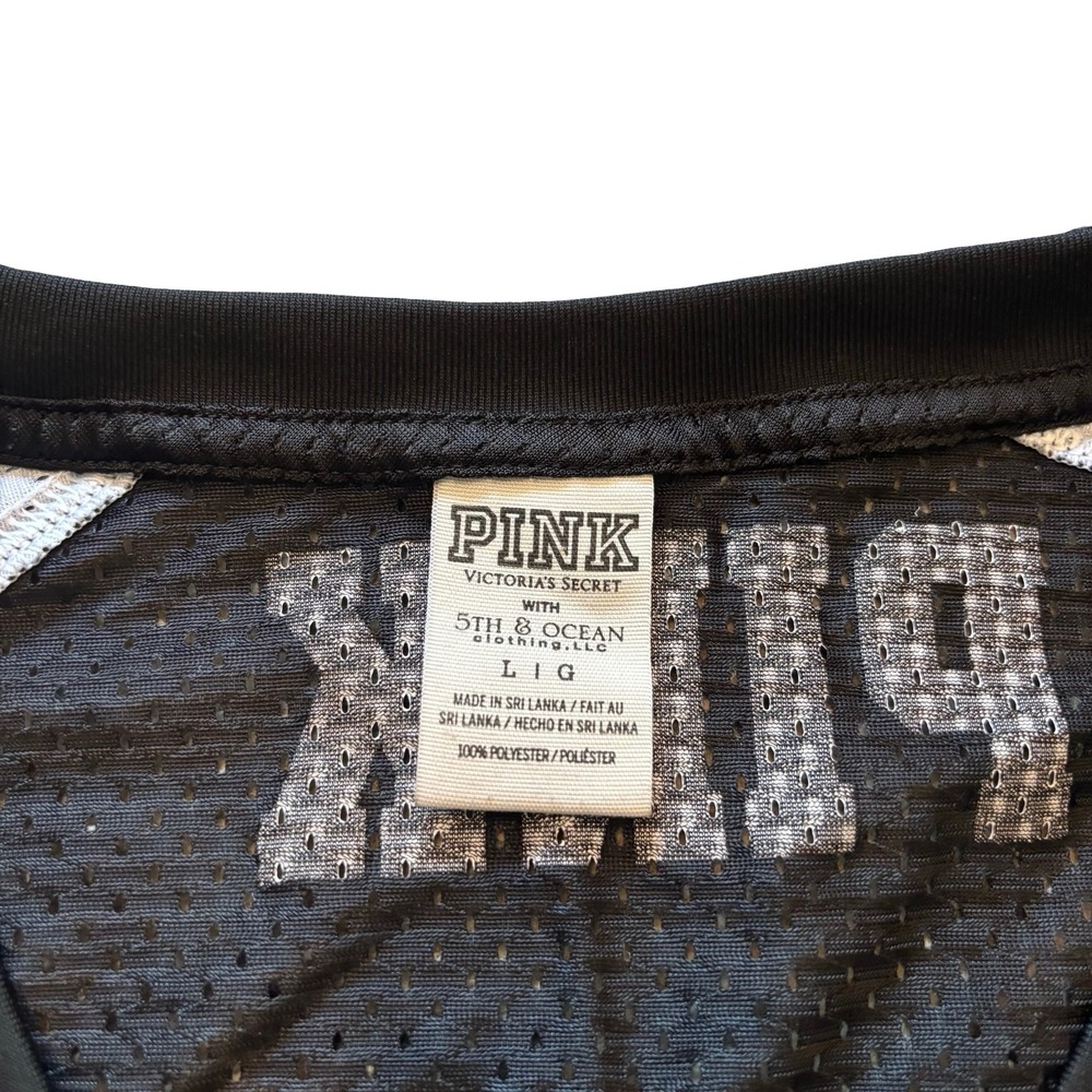 Victoria's Secret PINK Georgia Bulldogs UGA Mesh Football Jersey Black Large - Picture 4 of 9